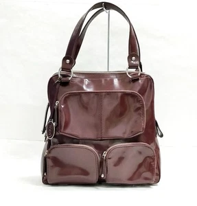 TOD'S Hand Bag Bordeaux Patent leather .Excellent Condition - Picture 1 of 8