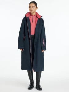 Bata Hidroshield LeMieux Young Rider Azul Marino, Impermeable, Forro Fleee, Niños - Imagen 1 de 6