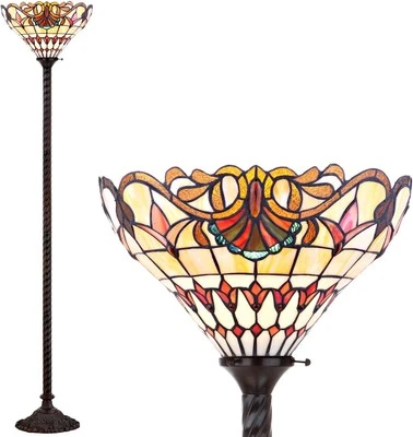 JONATHAN Y JYL8003A Davis Estilo Tiffany 70" Antorchas 15.0" x 70.0", Bronce  Foto 1 de 4