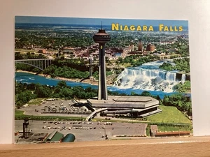 Skyline Building and Niagara Falls, New York/Ontario: - Vintage Postcard - Picture 1 of 3