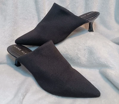 Платье Anne Klein iFlex Impress Mules черное на котятином каблуке женское размер 8 комфортное - Изображение 1 из 4