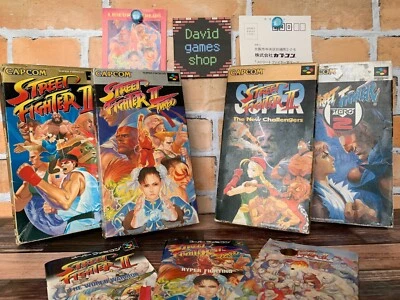 Nintendo SFC SNES Street Fighter 2 Turbo Super Zero 2 Lot 4 w/Box Instructions - Image 1 of 4