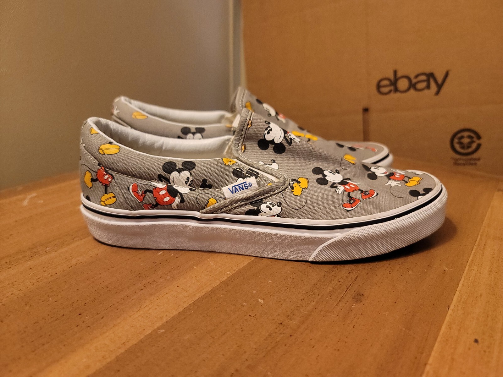 mickey mouse slip on vans