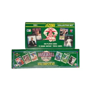 2 Set Lot-1991 Score Coll. Set 1990 Upper Deck Complete Set Inc High Number - Picture 1 of 12
