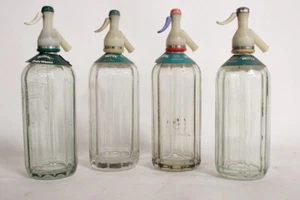 Lotto quattro bottiglie / Britvic soda water / vetro / originali / inglese / UK - Imagen 1 de 12