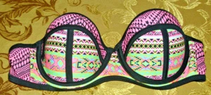 Traje de baño Bikini Top Breaking Waves Tribal Push Up Bandeau Juniors Damas Talla M - Imagen 1 de 5