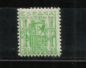 Q516A-SELLO Nº 801 CAMBIO COLOR MNH** FOTO REAL ESCUDO ESPAÑA ESTADO ESPAÑOL - Imagen 1 de 2