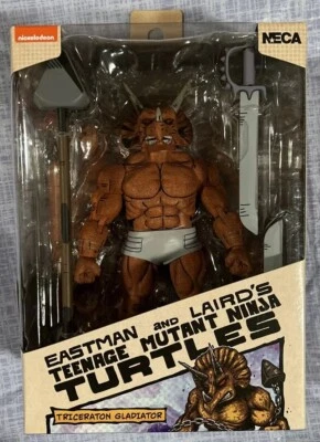 NUEVO 2024 NECA Eastman & Lairds Teenage Mutant Ninja Turtles TRICERATON GLADIATOR Foto 1 de 2