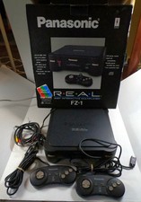 Panasonic 3DO game system FZ-1. 2 controllers, with box. Boots but CDs not found