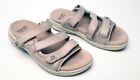 EARTH MIRA LOURES WIDE TAUPE LEATHER SANDALS WOMENS 6 W NICE EXCELLENT 