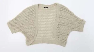 M&Co Womens Beige V-Neck Acrylic Blend Cardigan Size XL - Picture 1 of 12