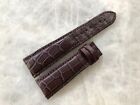 22Mm/18Mm Genuine Real Maroon Alligator Crocodile Leather Grain Watch Strap Band