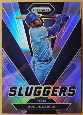 2022 Panini Prizm Adolis Garcia #SL-8 Sluggers Insert Silver Prizm Texas Rangers - Image 1 of 2