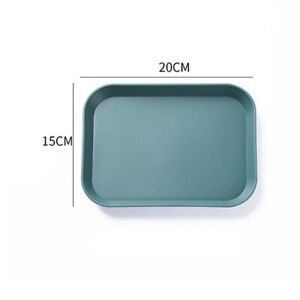 1pc/Plastic Food Tray Anti-Slip Serving Tray Household Rectangular Storage Trays