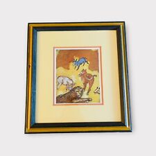 Vintage Chagall  The Lion Grown Old Print  Framed 17x16in  Ca. 1980