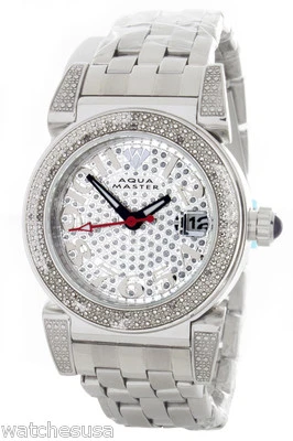 Aqua Master Women's Silver Dial Stainless Steel Case Watch Diamond Bezels Watch  - Image 1 of 2