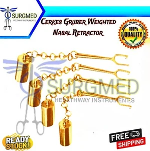 Cerkes Weighted Nasal Retractor 4 PCs Set Surgical Rhinoplasty Instruments - Picture 1 of 4