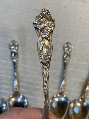 LOT of 7 ~WATSON 925 Sterling Silver LILY 1902 Coffee Teaspoon  Excellent 138gr - Image 1 of 4
