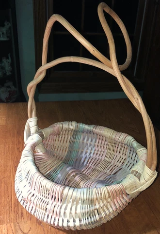 Beautifully Woven Buttocks Egg Gathering Basket - Rustic - God’s Eye 10” x 9” Cover