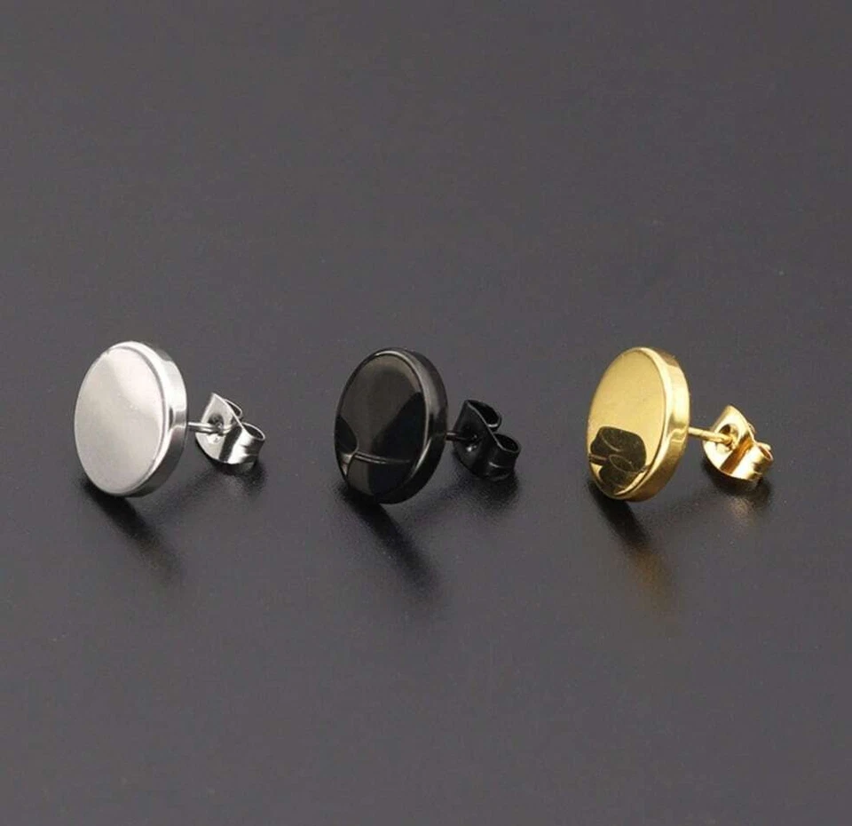 Edelstahl Ohrstecker Kreis 5mm Damen Herren Ohrringe - Bild 1 von 1