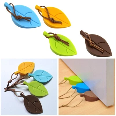 Stilvoller Silikon Türstopper mit Blättern Form für mehr Sicherheit zu Hause - Bild 1 von 4