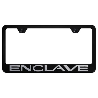 Etched on Black License Plate Frame - Officially Licensed for Buick Enclave - Image 1 of 3
