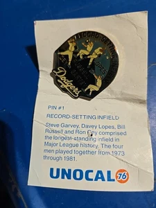 Los Angeles DODGERS Record Setting Infield Pin UNOCAL Garvey Lopes Russel Cey - Picture 1 of 1