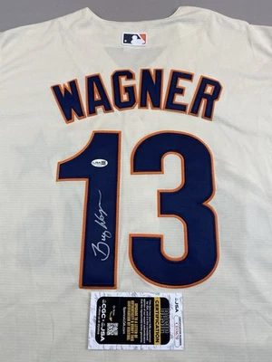 HOUSTON ASTROS- BILLY WAGNER AUTOGRAPH #13 THROWBACK JERSEY JSA CI33670 - Image 1 of 4