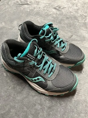 Saucony Shoe Women's Sz 7.5 Grid Raptor TR 2 Running Charcoal Teal Walk Comfort - Image 1 of 4