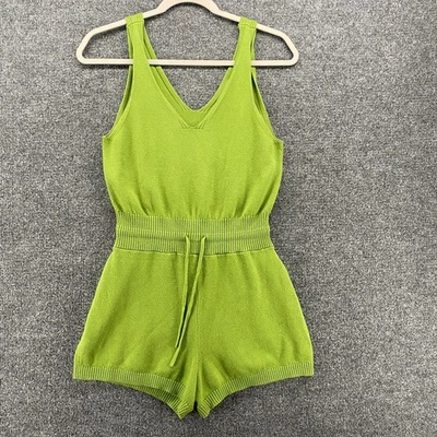 Mameluco Crema Práctica Diaria Anthropologie XS Verde Cuello en V Hippie Retro Años 70 90 Foto 1 de 4