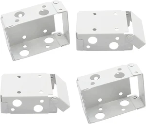 4PCS Blind Brackets, 2.5 Inch White Low Profile Box Mounting Brackets for Window - Picture 1 of 12