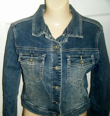 SISTER MOON 蓝色牛仔夹克 M 码 — 第 1/4 张图片