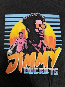 Men's Large Jimmy "Buckets" Butler Miami Heat #22 NBA Basketball Black T-Shirt - Picture 1 of 7