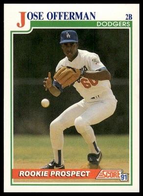 1991 Score #343 Jose Offerman - Image 1 of 2