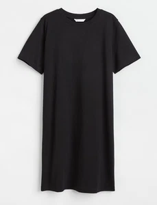 NWT H&M Cotton T-Shirt Dress - M - Black - Picture 1 of 1