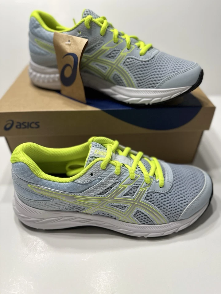 Asics Contend 6 GS Soft Sky/Pure Silver Kids Size 7 Shoes NEW - Image 1 of 4