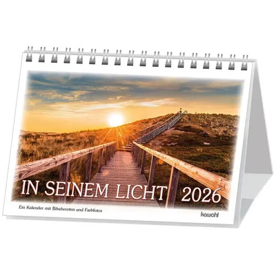 KAWOHL In seinem Licht 2026 Kalender mit Stimmungsbildern und Bibelworten Kalender 2026