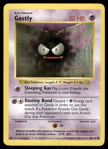 Pokemon Tcg Gastly [Shadowless] #50 Pokemon Base Set LP - Picture 1 of 2