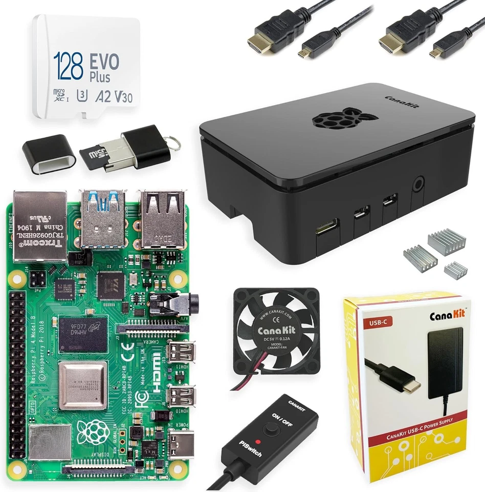 CanaKit Raspberry Pi 4 Kit - 8GB RAM & SD Card - Image 1 of 1