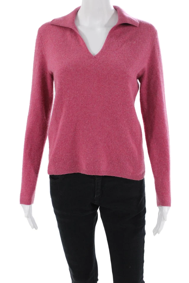 Suéter Top Charter Club Mujer Tejido Cachemir Cuello Manga Larga Rosa Talla S Foto 1 de 4