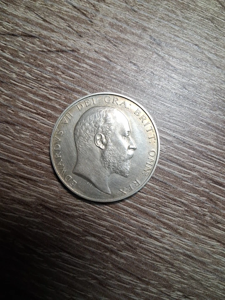 ~ 1902 Great Britain Edward VII Gem Matte Proof Silver Half Crown - Image 1 of 4