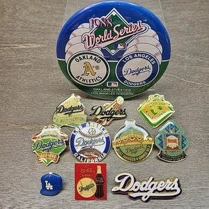 11 Vintage Los Angeles Dodgers Pins Lot - 1985 Coca Cola Ebbets Field Coke REF 1 - Picture 1 of 24