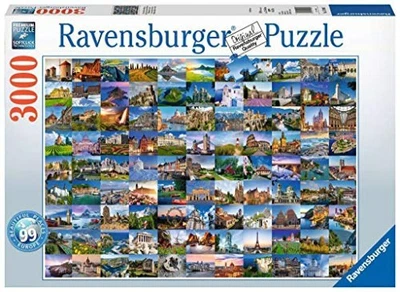 Ravensburger-17080 Ravensburger 99 Beautiful Places in Europe-Puzzle da 3000 Pez - Immagine 1 di 4