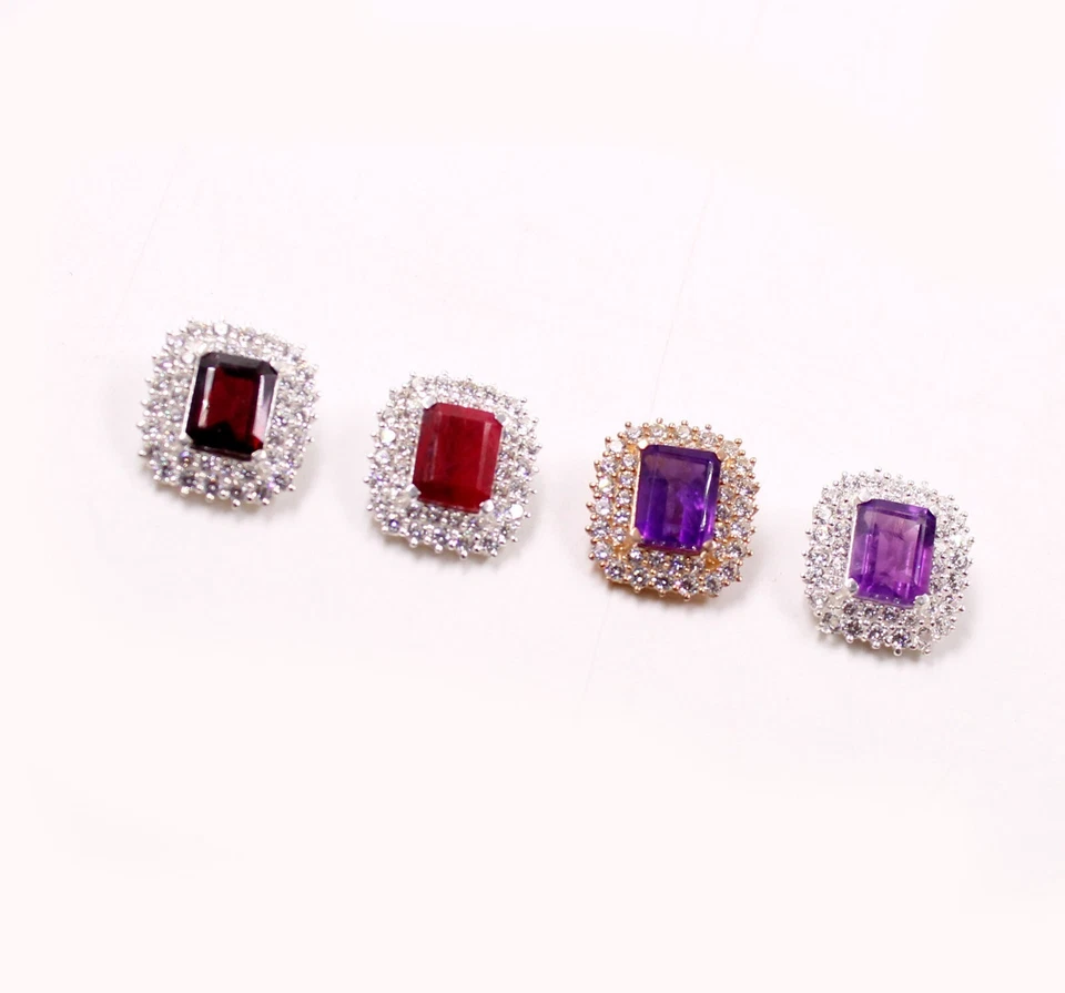 Ciondolo in argento sterling 925 con ciondolo ametista gioiello per regalo... - Immagine 1 di 1