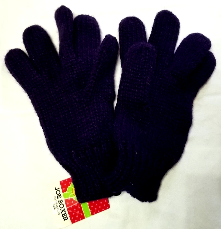 Joe Boxer Púrpura Oscuro Tejido con Cable Cálido Invierno Nieve Guantes Talla Única Nuevo con Etiqueta Nuevo con Etiquetas Foto 1 de 4