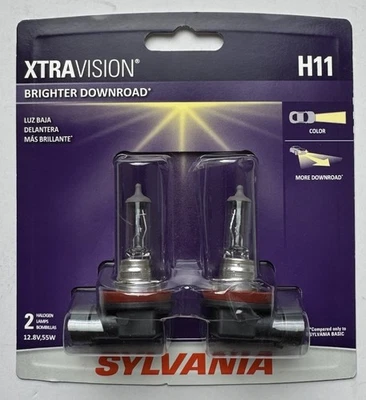 Faro halógeno de alto rendimiento SYLVANIA XtraVision H11 2 bombillas Alemania NUEVO Foto 1 de 4