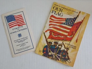 Flag Etiquette & Respect U.S. Marine Corps 1968 Vintage Paper Booklets - Picture 1 of 9