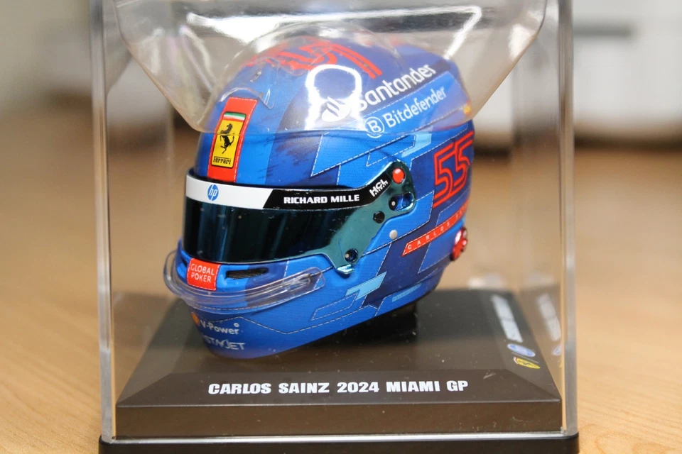 1:5 LookSmart SPARK Carlos Sainz 2024 Miami Helmet - Image 1 of 4