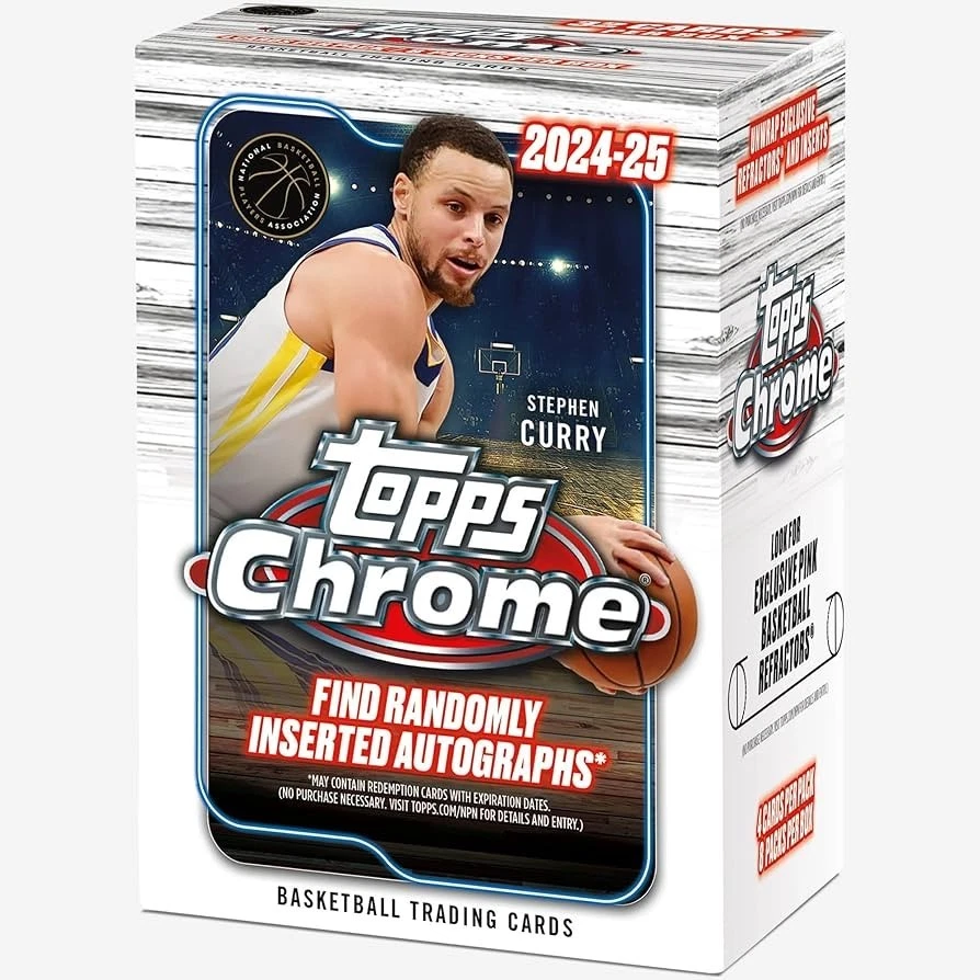2024-25 Topps Chrome NBA Basketball Factory Blaster Box Trading Cards