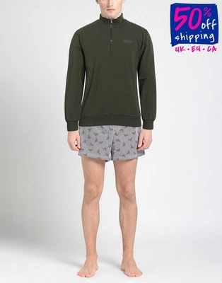 PVP€250 MOSCHINO ROPA INTERIOR Sudadera Talla XXL Verde Rayas Elástica Foto 1 de 4